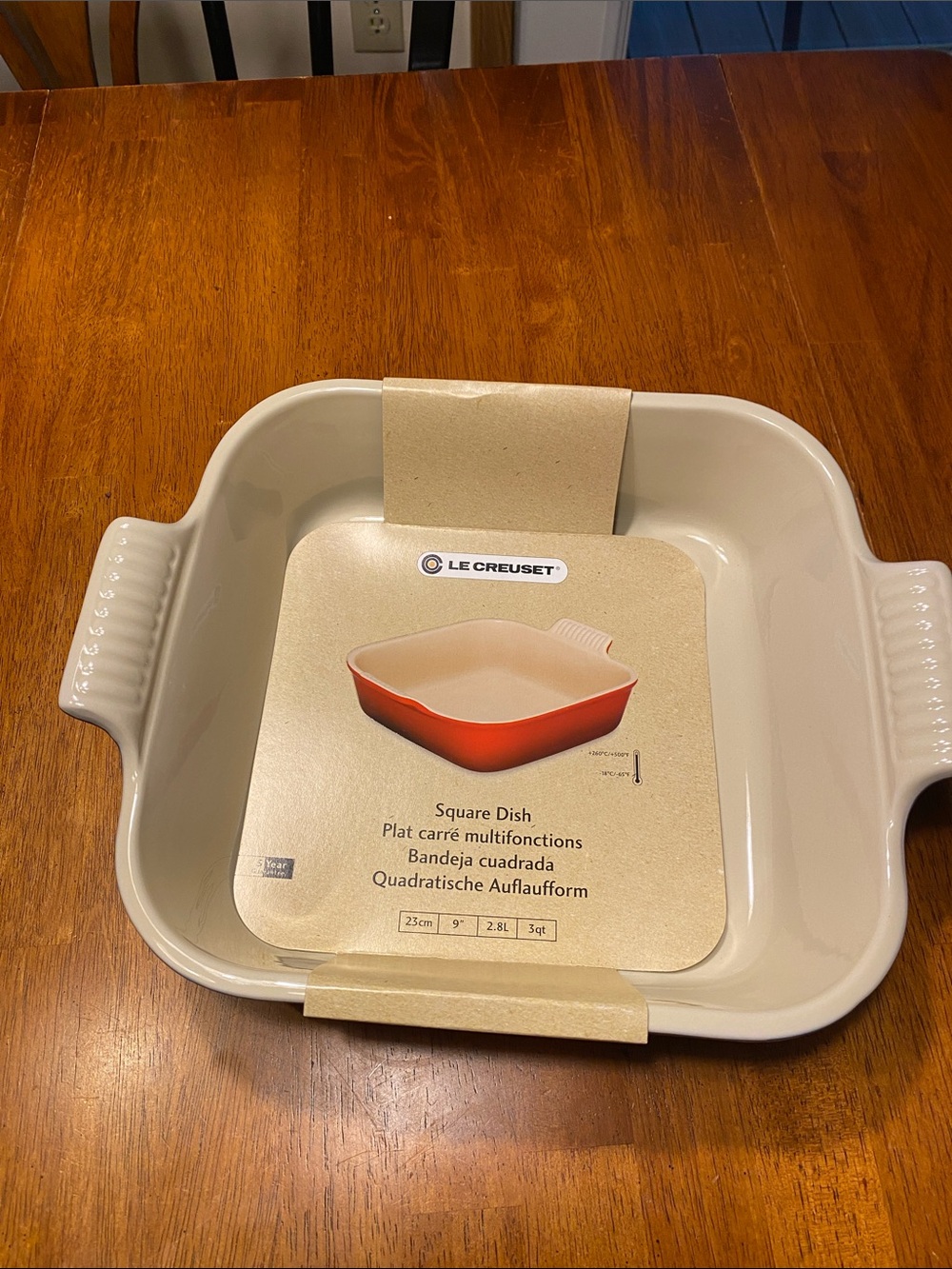 Le Creuset lapis blue square dish